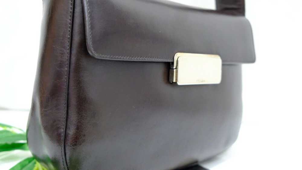 Authentic vintage prada brown leather shoulder bag - image 5