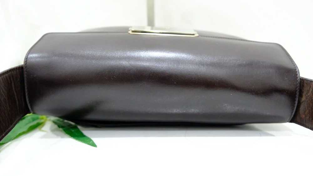 Authentic vintage prada brown leather shoulder bag - image 9