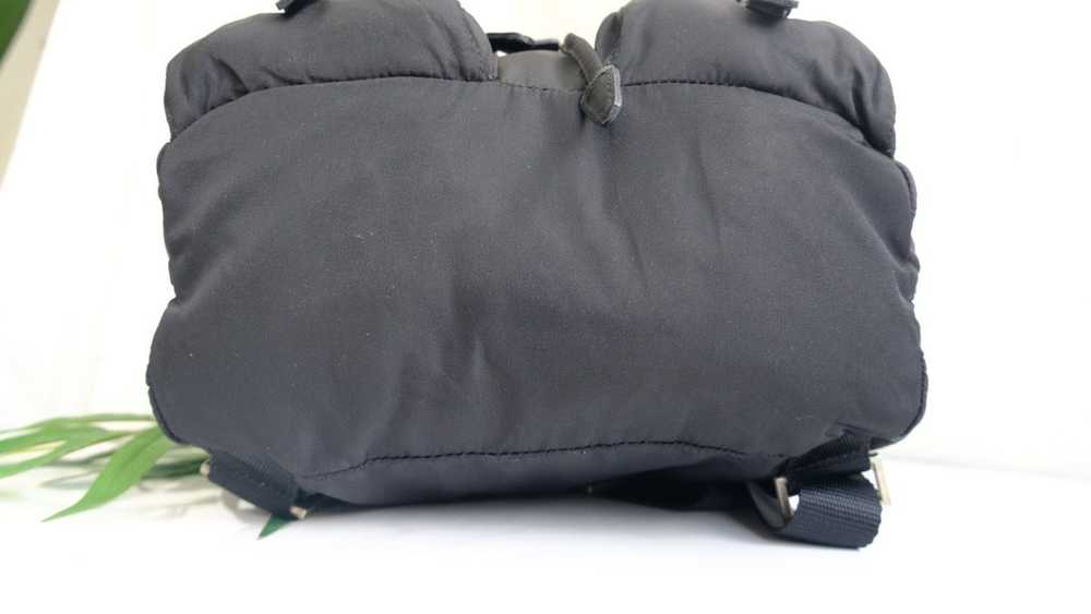 Authentic prada backpack black nylone double pock… - image 7
