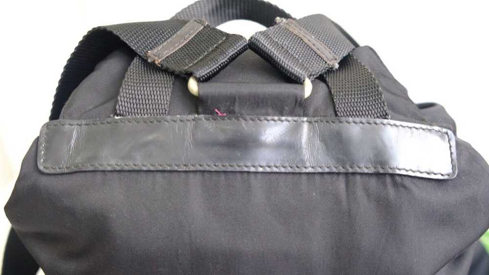 Authentic prada backpack black nylone double pock… - image 8