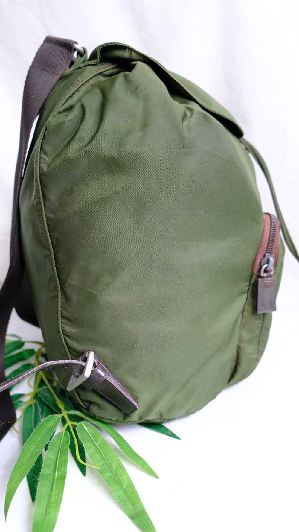 Authentic vintage Prada green army nylon backpack - image 5