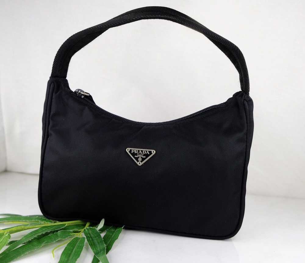 Authentic Vintage Black Nylon Prada hobo bag - image 2