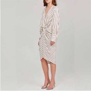 ACLER Womens Weston Twist Crepe Striped Midi Dres… - image 1