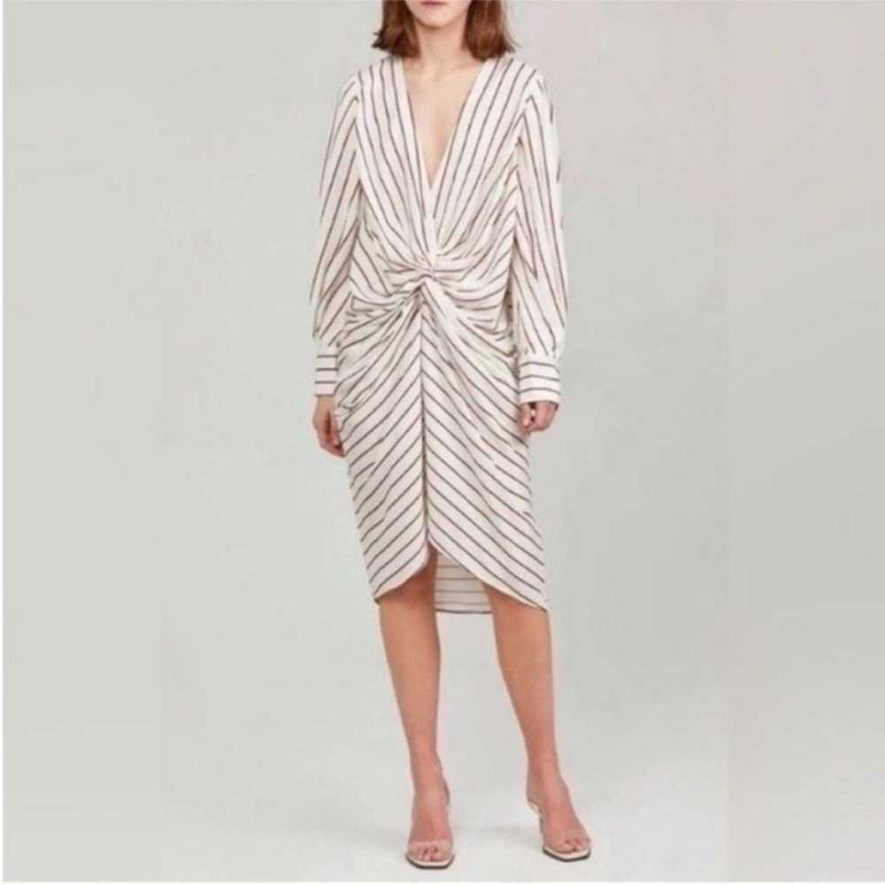 ACLER Womens Weston Twist Crepe Striped Midi Dres… - image 2