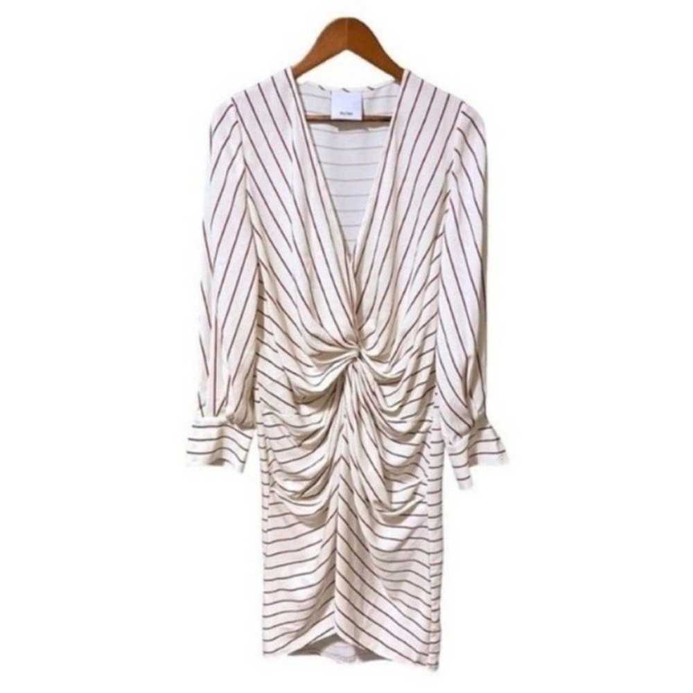 ACLER Womens Weston Twist Crepe Striped Midi Dres… - image 4