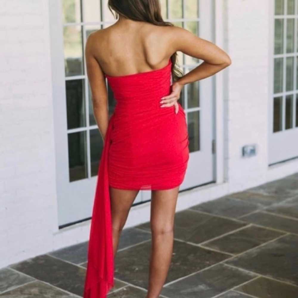 Medium mable red formal mini dress - image 3