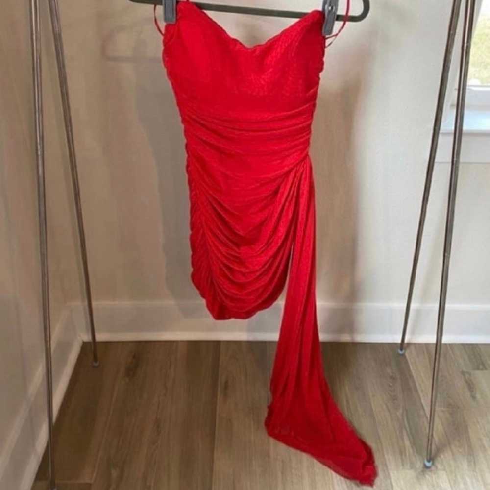 Medium mable red formal mini dress - image 4
