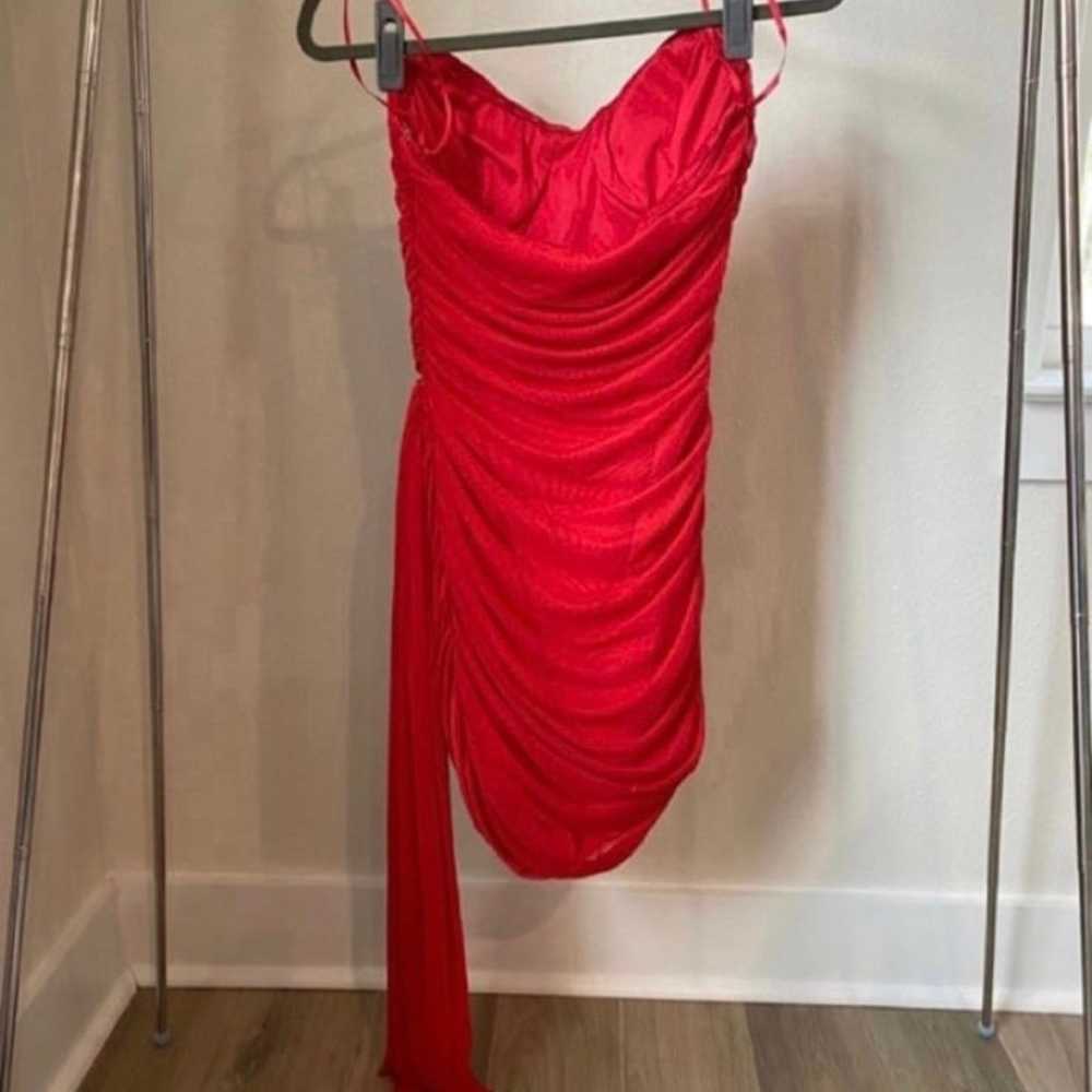 Medium mable red formal mini dress - image 9