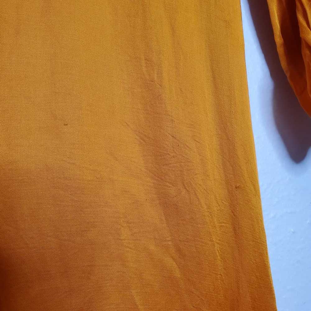 Free People Later Days Midi Dress Tangerine Size 2 - image 6