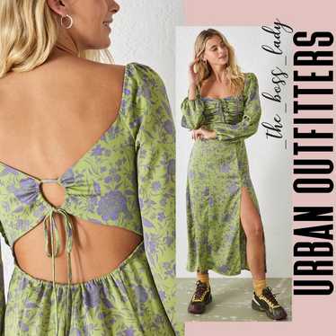 Urban Outfitters dress UO floral cutout midi sprin