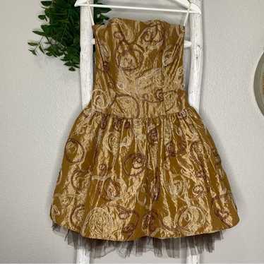 Jessica McClintock Formal Strapless Dress * Brown 
