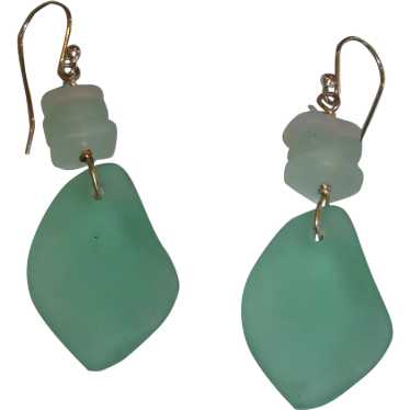 Sea Glass Earrings - Beach Glass Earrings - Mermai