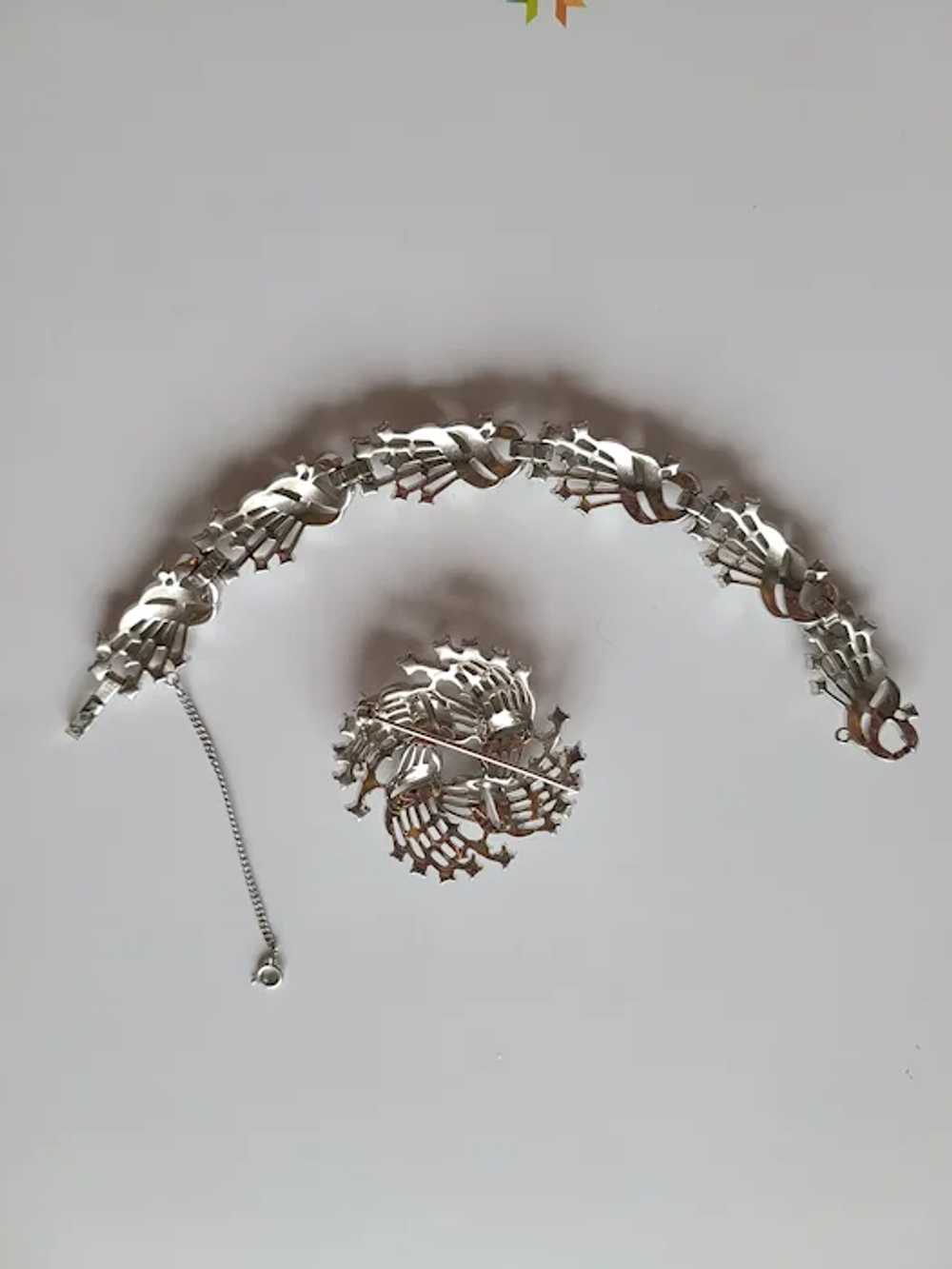 Vintage CROWN TRIFARI SHOOTING STAR BRACELET PIN … - image 2