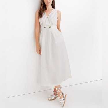 Madewell, Button-Waist Wrap Midi Dress, Size 10, W