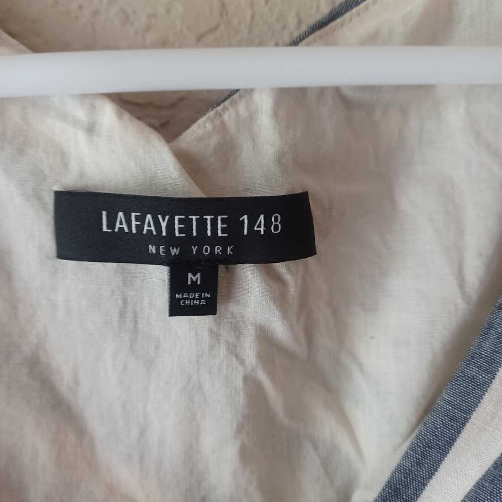 Lafayette 148 Women Dress M Striped Linen Fit & F… - image 2