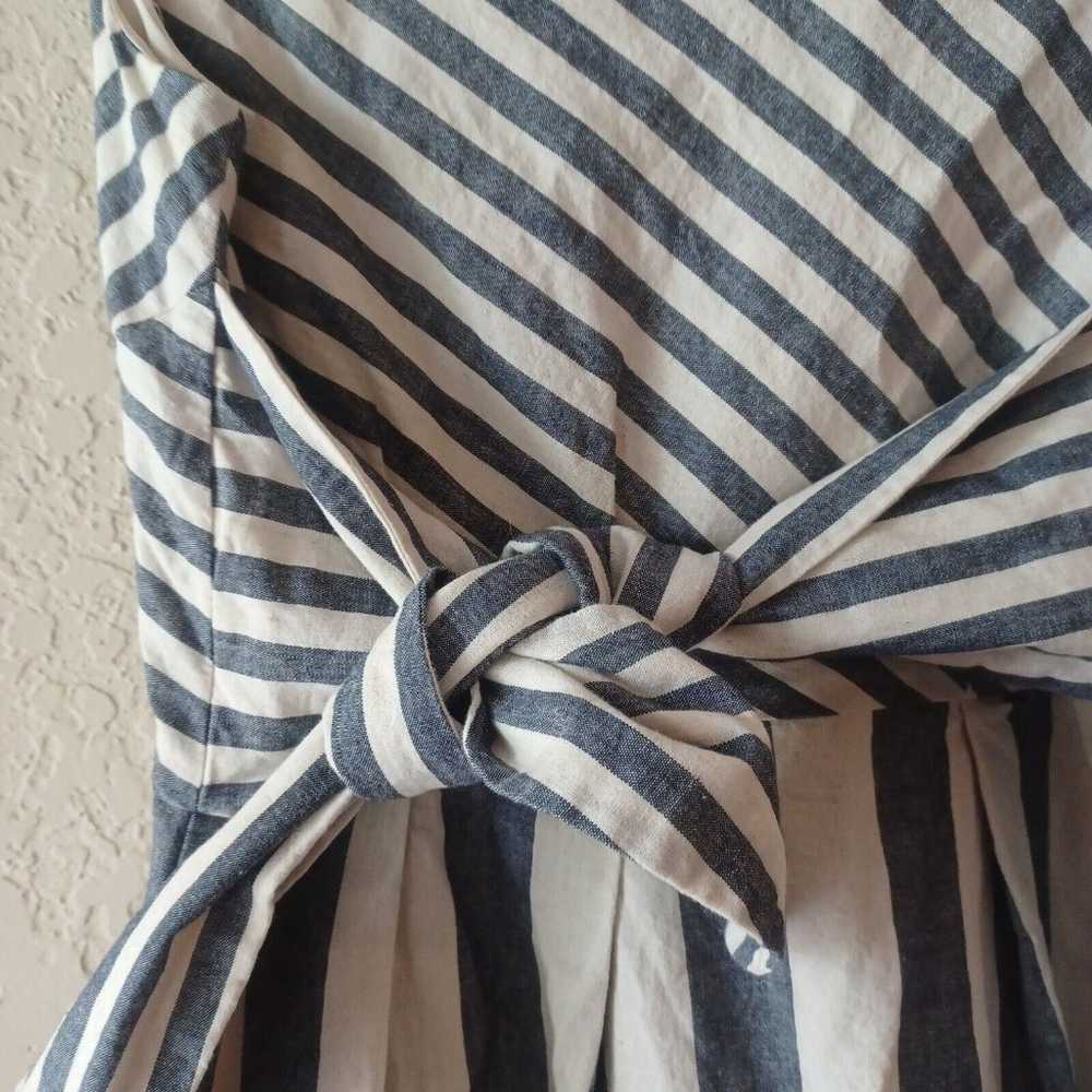 Lafayette 148 Women Dress M Striped Linen Fit & F… - image 4