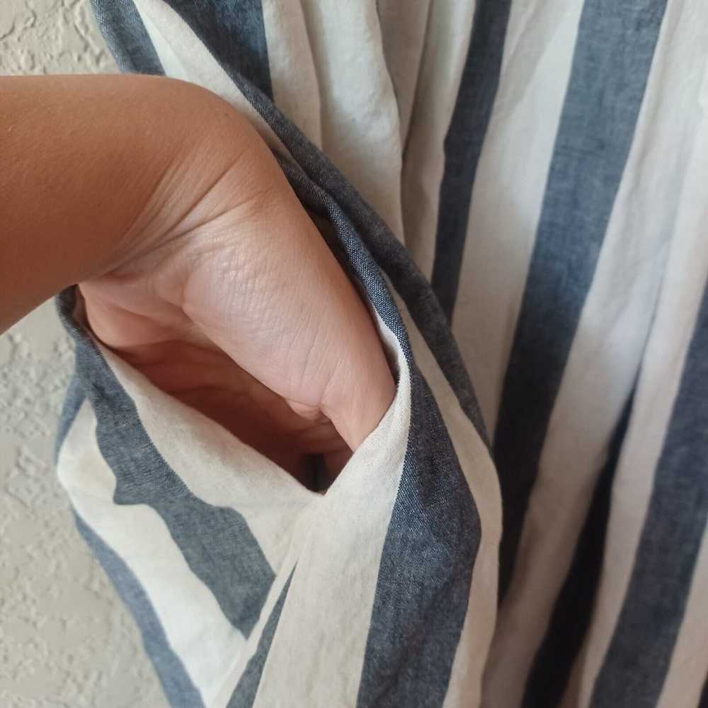 Lafayette 148 Women Dress M Striped Linen Fit & F… - image 8