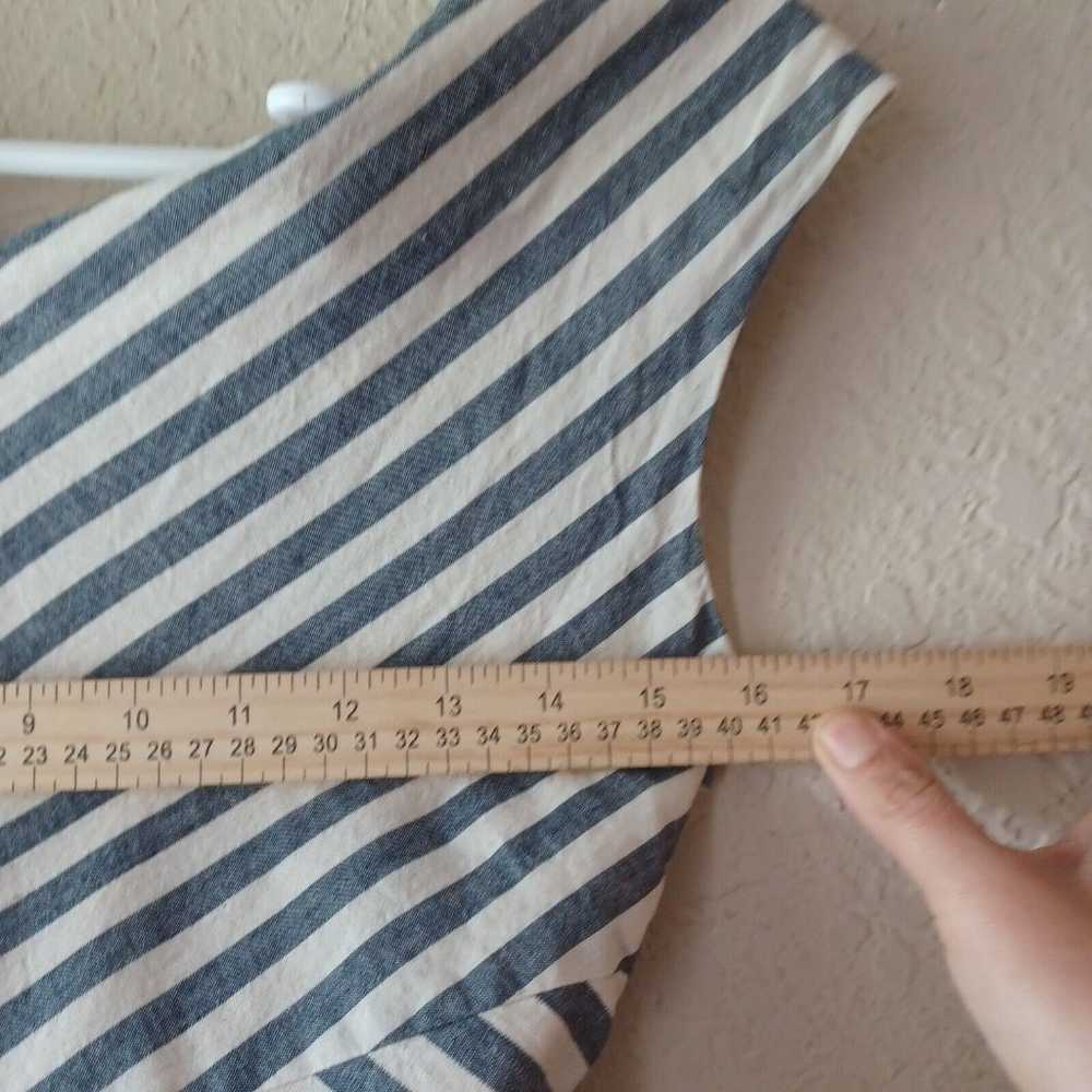 Lafayette 148 Women Dress M Striped Linen Fit & F… - image 9