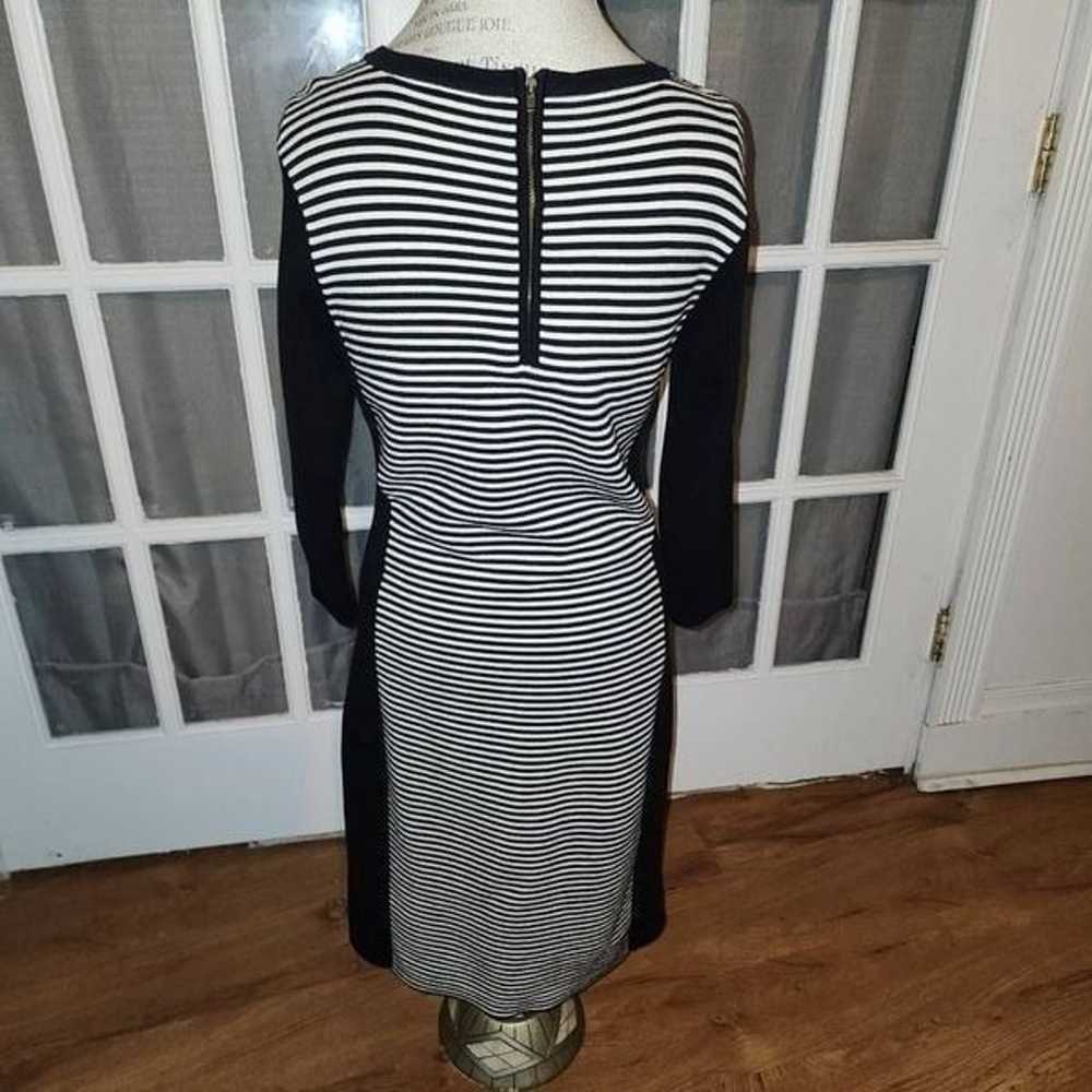 J McLaughlin Womens Black White Striped Long Slee… - image 2