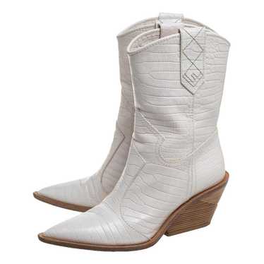 Fendi Cowboy leather biker boots