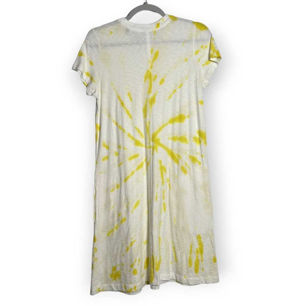 NWOT ATM Tie-Dye T-Shirt Dress Womens S White Yel… - image 2