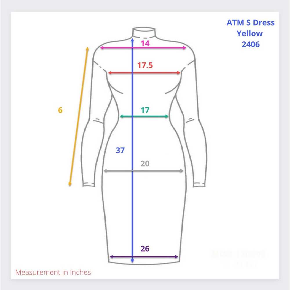 NWOT ATM Tie-Dye T-Shirt Dress Womens S White Yel… - image 3