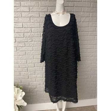 INC International Concepts Black Loop Dress Size … - image 1