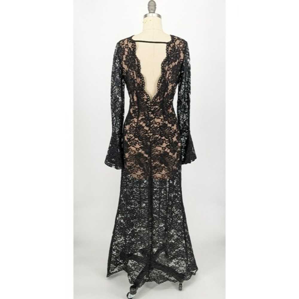 Forever 21 Lace Mermaid Maxi Dress Black S goth r… - image 2