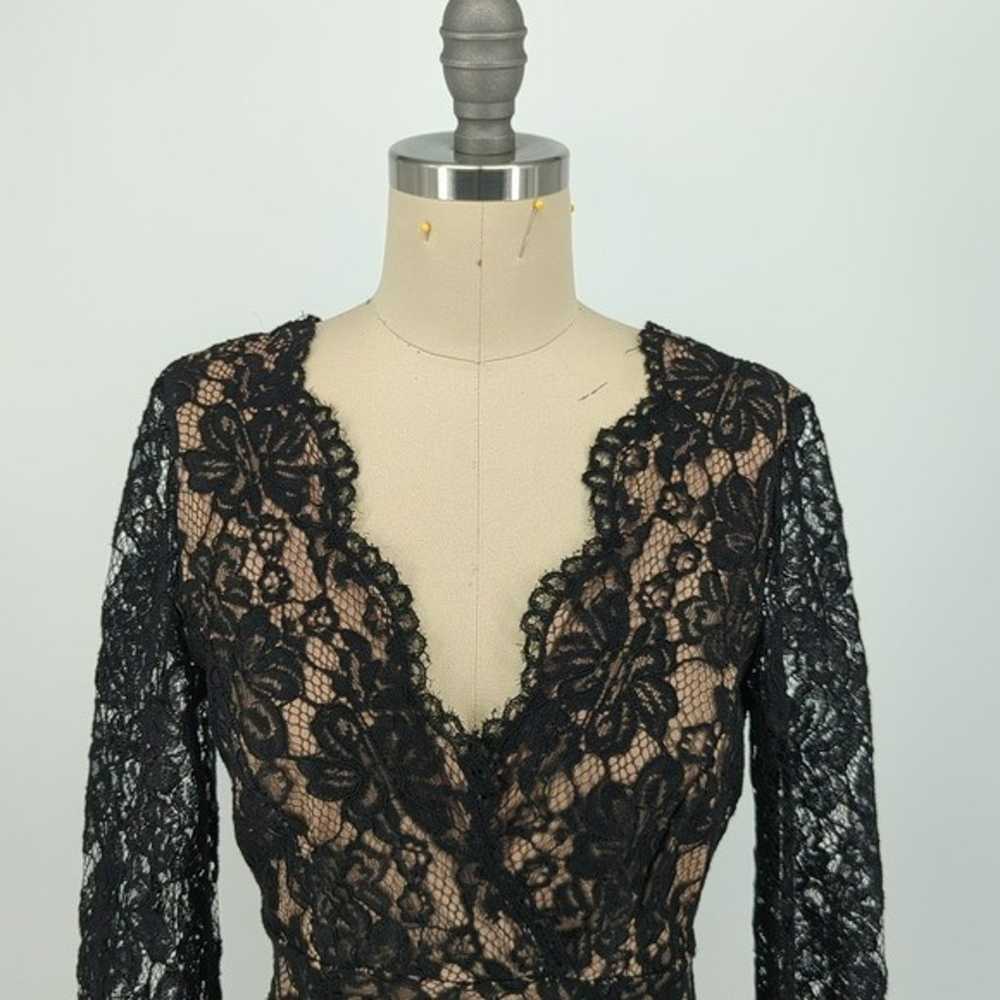 Forever 21 Lace Mermaid Maxi Dress Black S goth r… - image 3