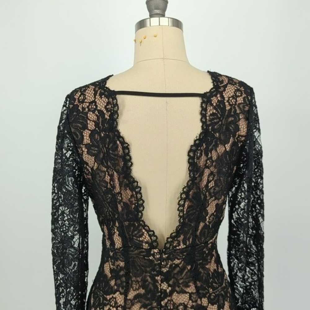Forever 21 Lace Mermaid Maxi Dress Black S goth r… - image 4