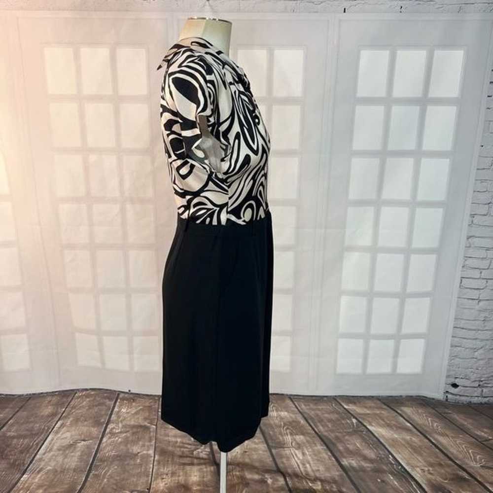 Trina Turk silk blouse black pencil skirt sheath … - image 4