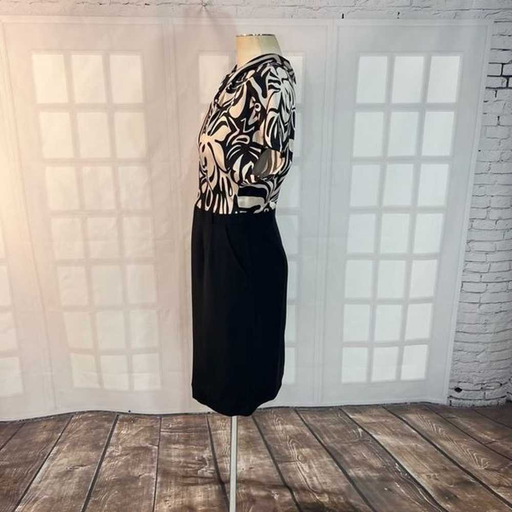 Trina Turk silk blouse black pencil skirt sheath … - image 6