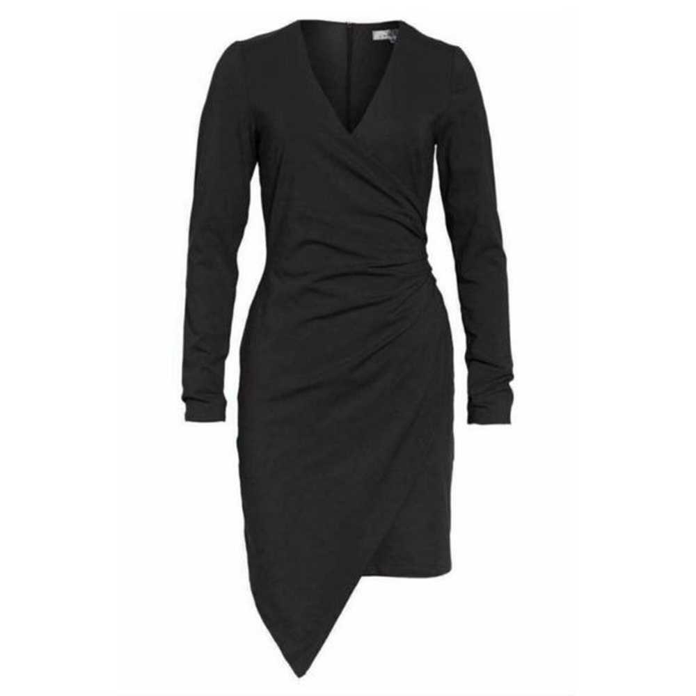 Adelyn Rae Asymmetrical Long Sleeve Black Faux Wr… - image 3