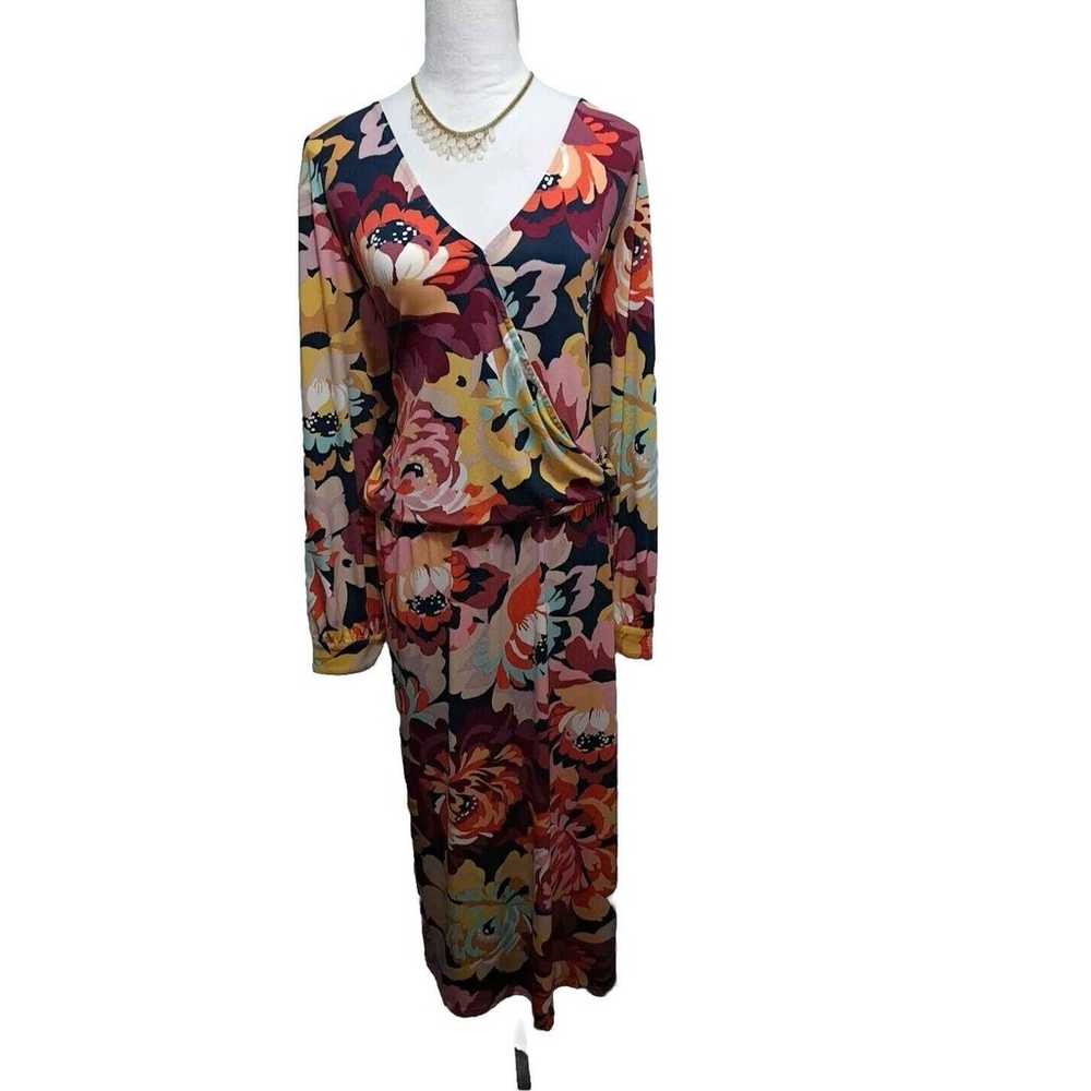 Plus Sz 3X Maxi Dress Floral V Neck G.I.L.I. Long… - image 5