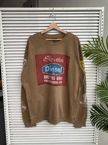 Vintage Diesel Brown Distressed Crewneck / Travis 