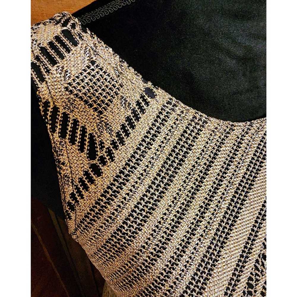 Harlow Vintage Size 12 Knit Crochet Fringed Lace … - image 3