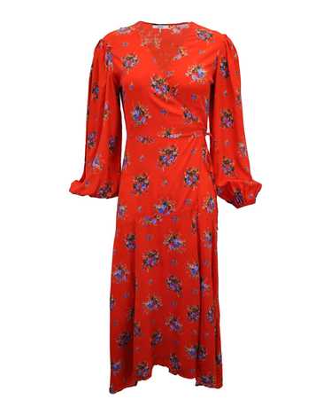 Ganni Floral Red Silk Maxi Dress by Ganni Kochhar