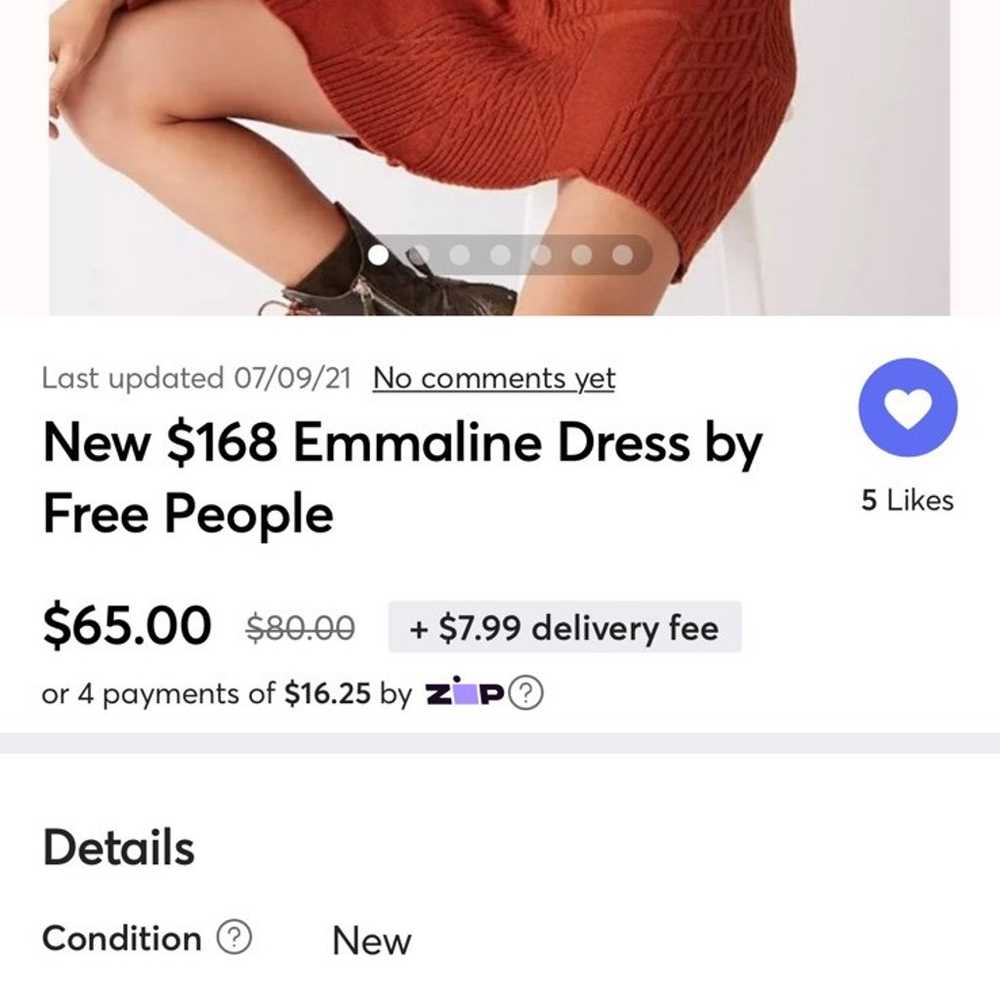 New $168 Emmaline Dress by Free People - image 4