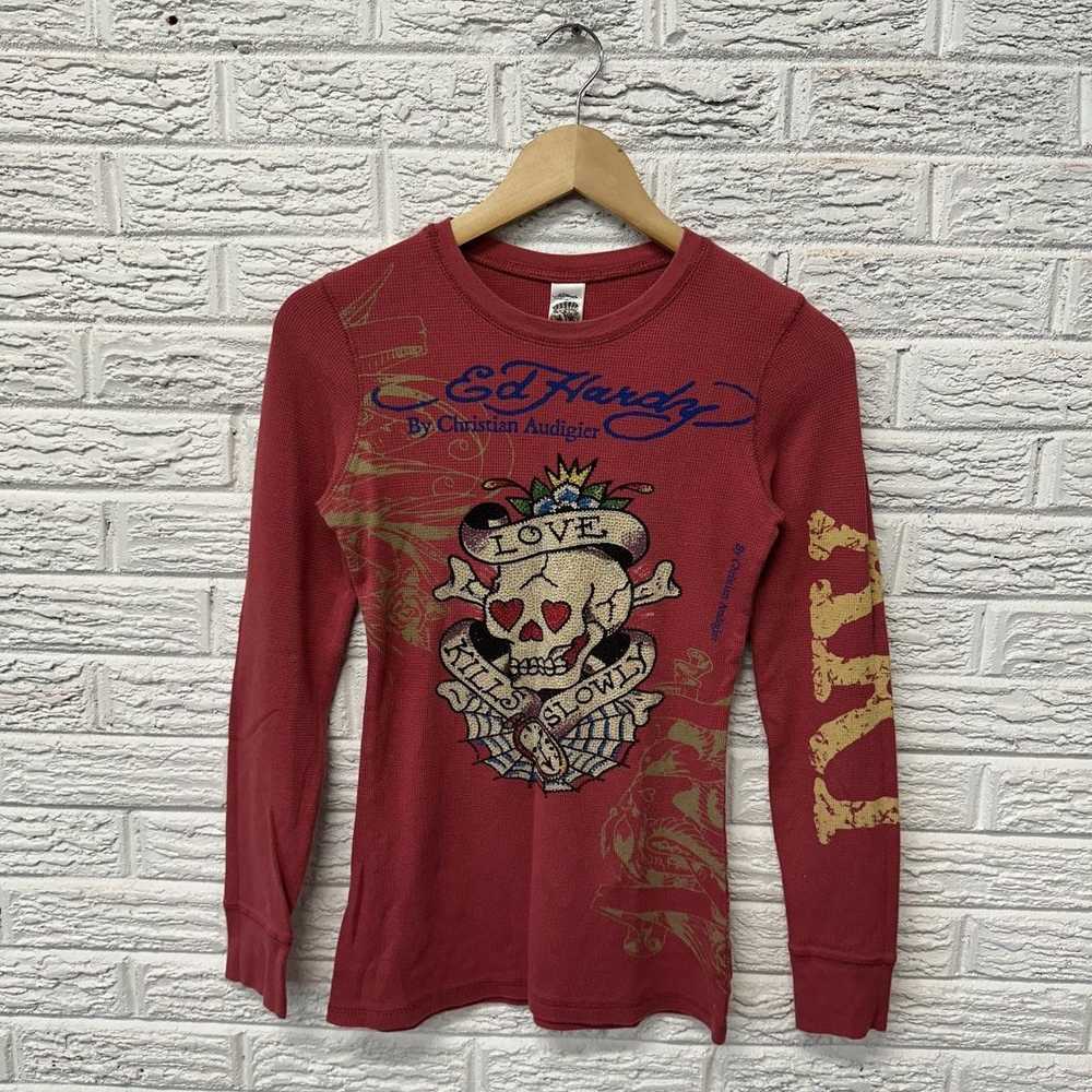 Ed Hardy Y2K Vintage Ed Hardy X Christian Audigie… - image 2