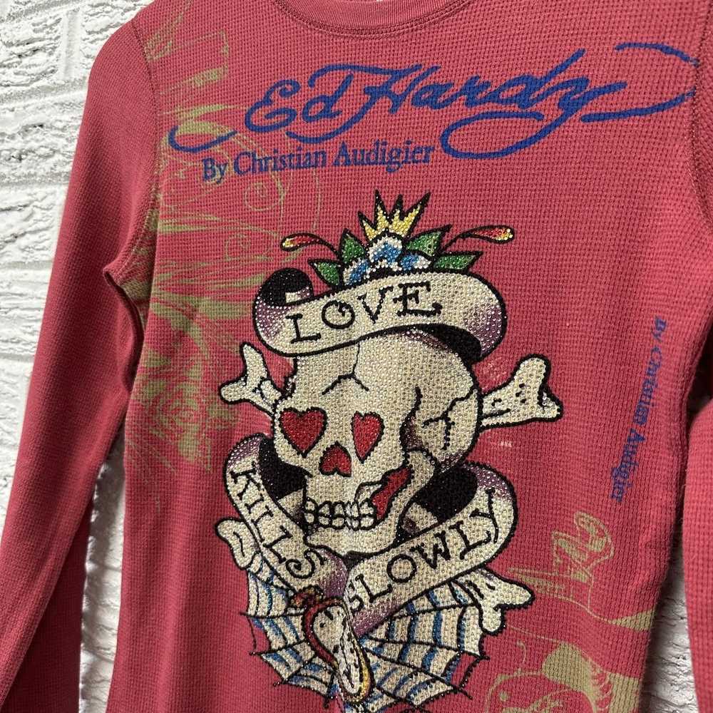 Ed Hardy Y2K Vintage Ed Hardy X Christian Audigie… - image 4