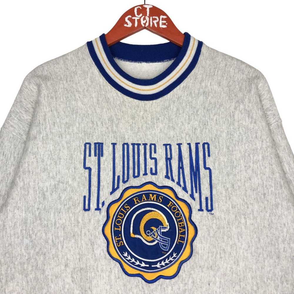 Vintage St Louis Rams Football Sweatshirt Embroid… - image 3