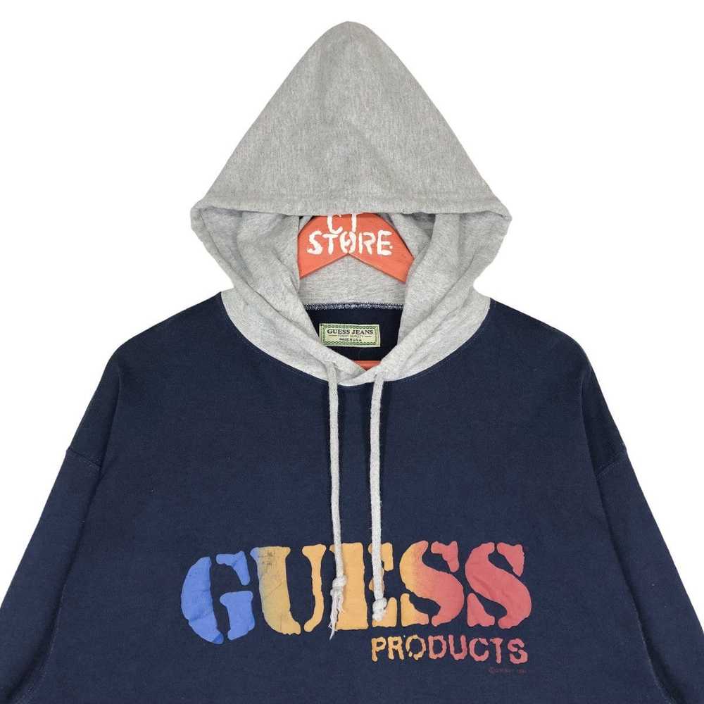 Vintage 1994 Guess Hoodie Big Logo - image 3