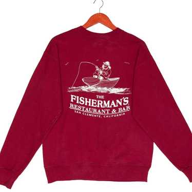 Vintage 90s Fishermans Restaurant California Swea… - image 1