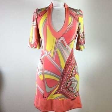 Marciano Vintage Y2K Dress A-line Geometric Deep … - image 1