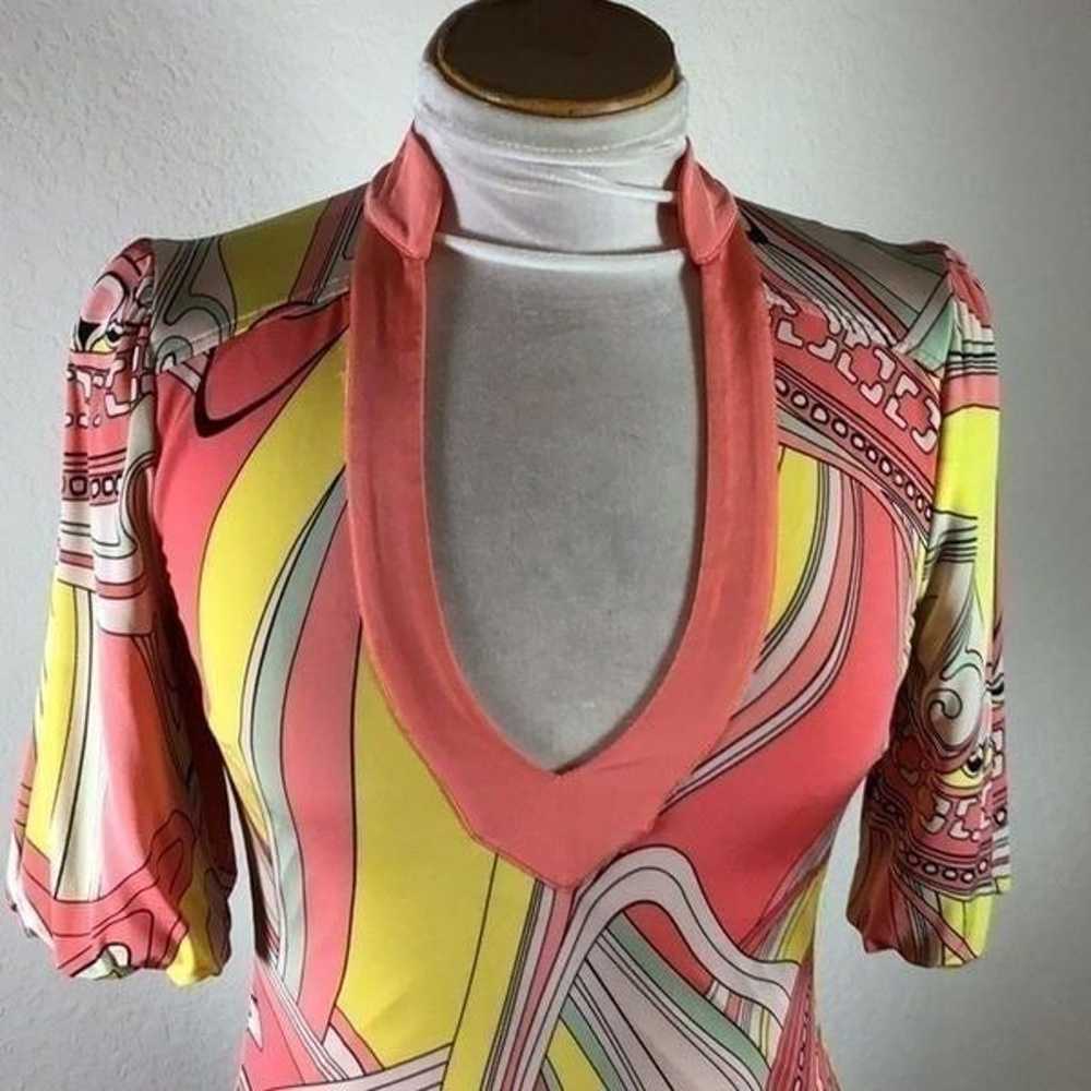 Marciano Vintage Y2K Dress A-line Geometric Deep … - image 3