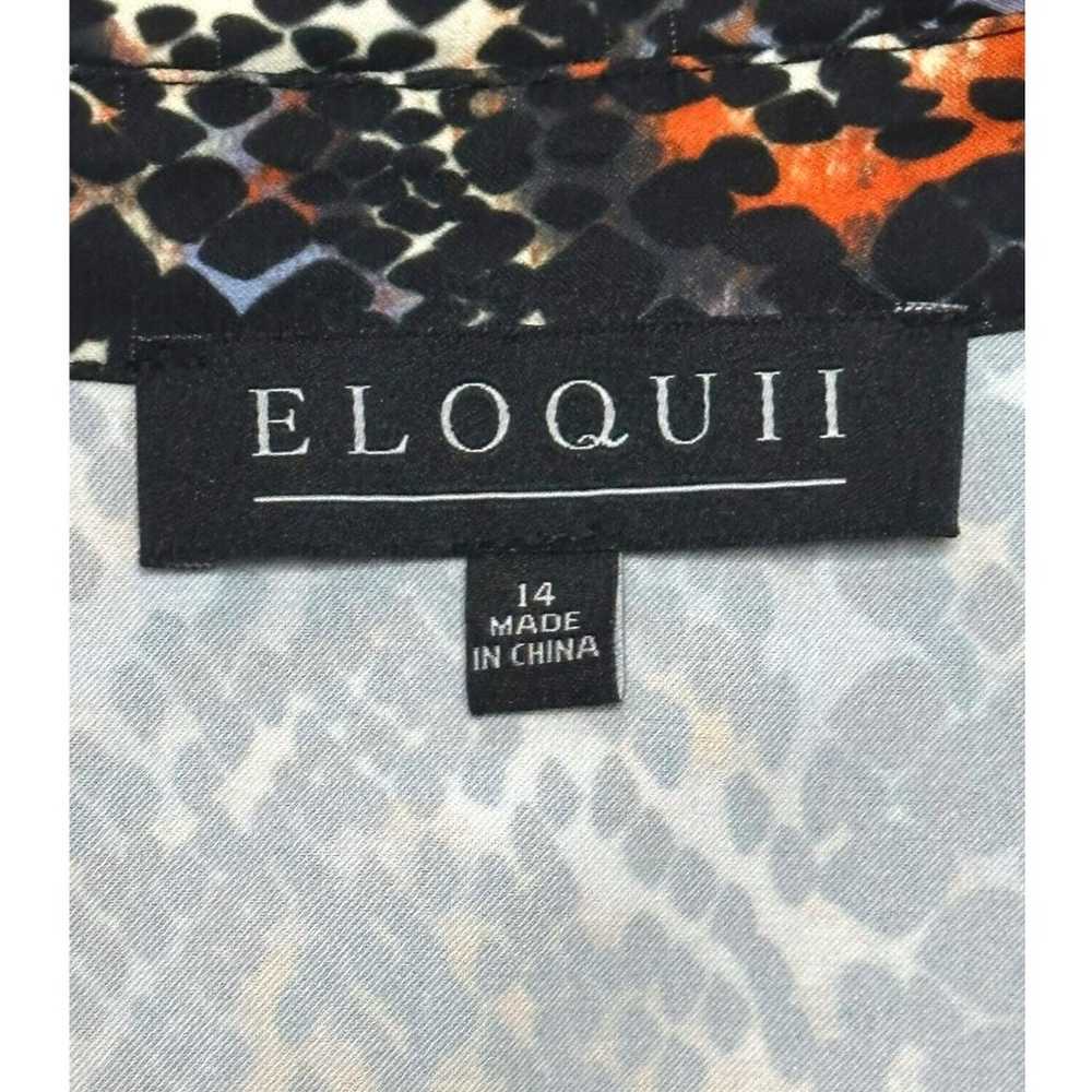 ELOQUII Snake Dotted Print A-Line Dress Midi Butt… - image 10