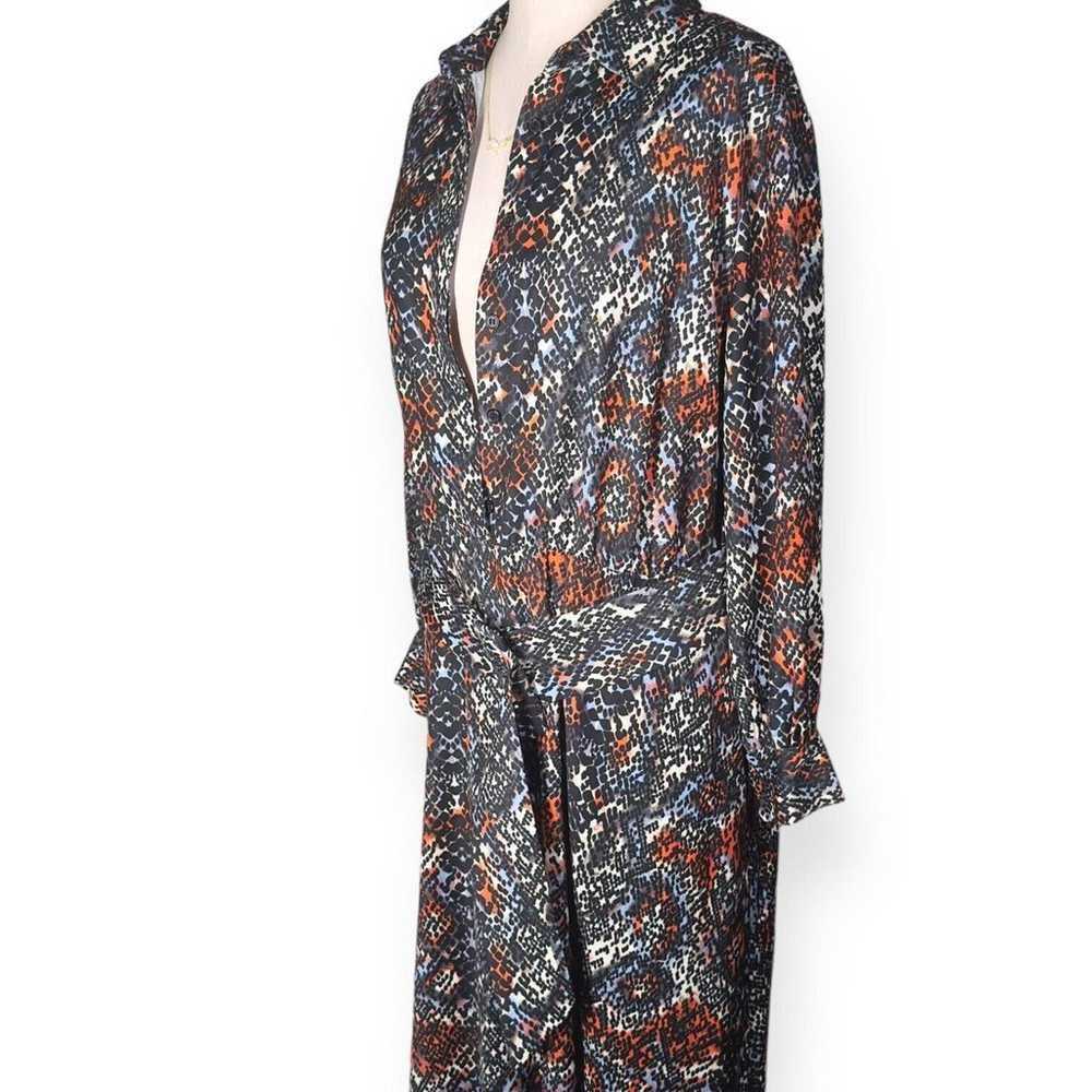 ELOQUII Snake Dotted Print A-Line Dress Midi Butt… - image 5
