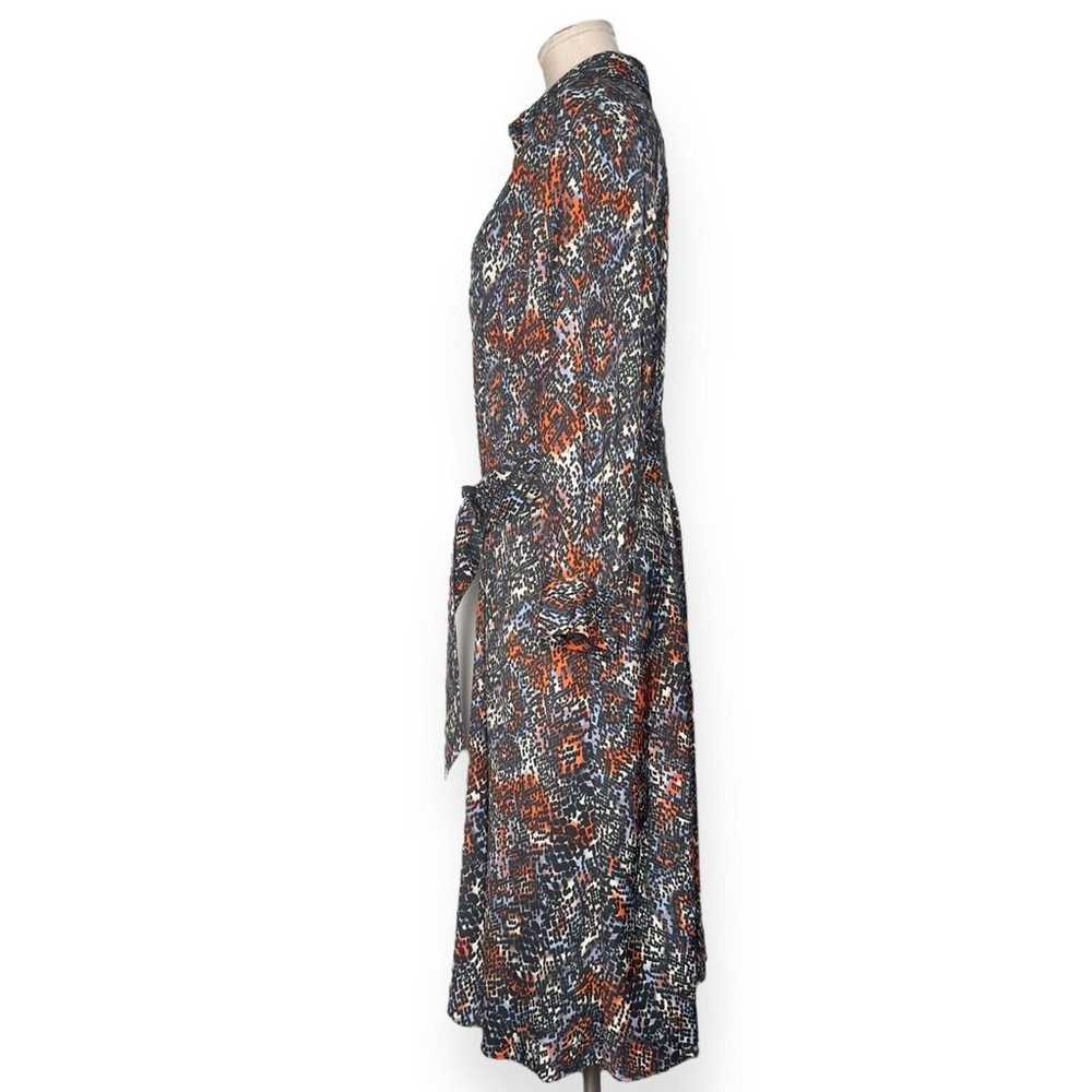 ELOQUII Snake Dotted Print A-Line Dress Midi Butt… - image 6
