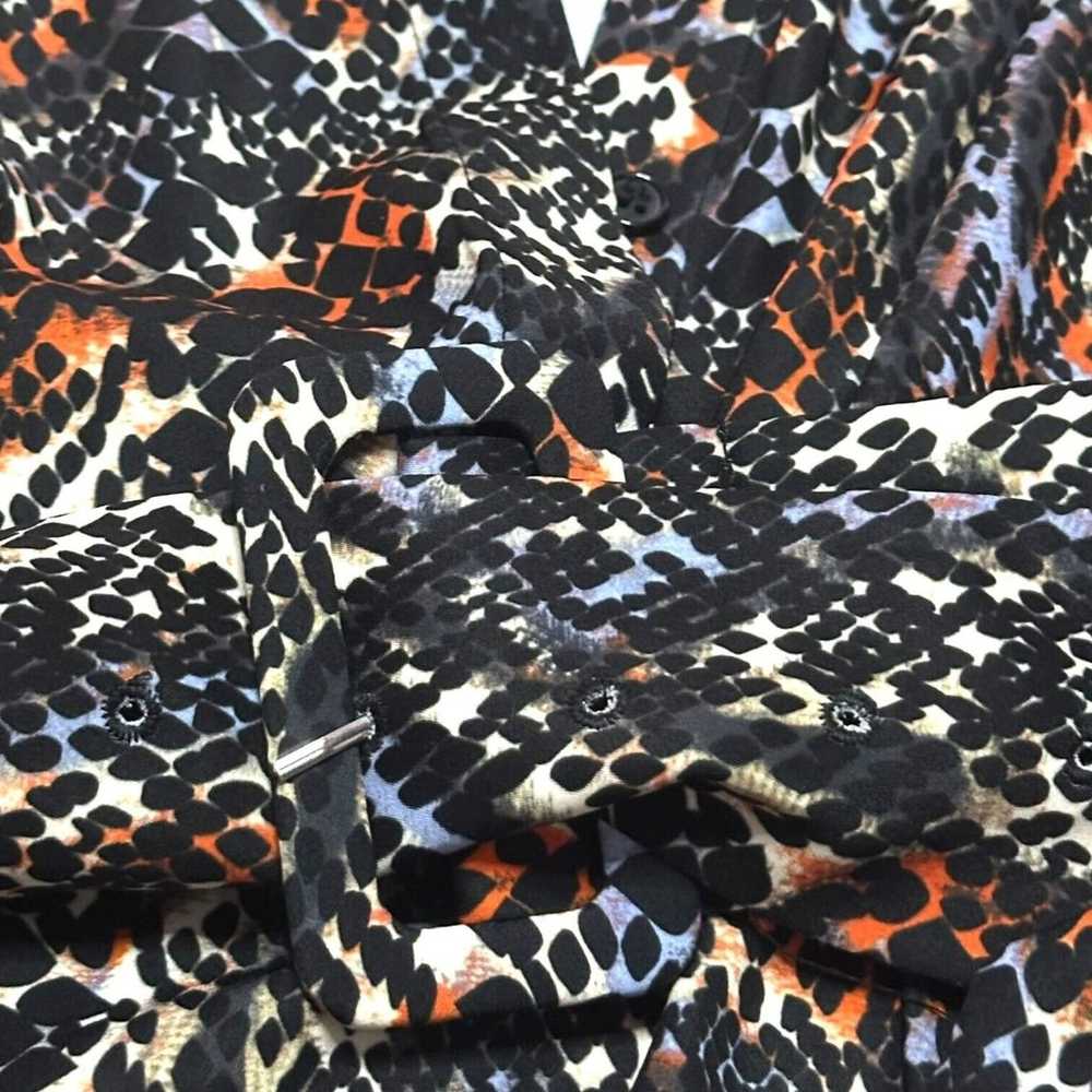 ELOQUII Snake Dotted Print A-Line Dress Midi Butt… - image 8