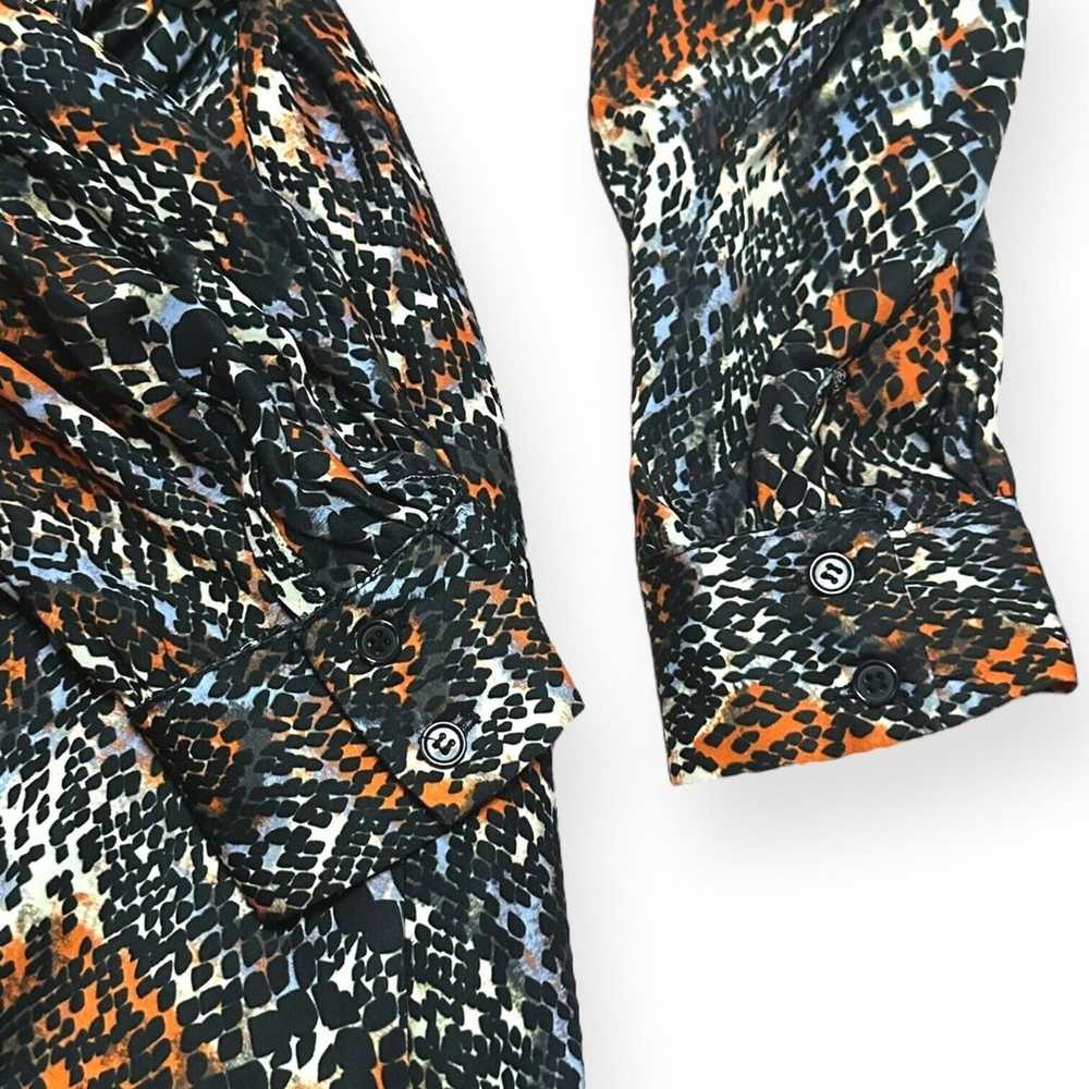 ELOQUII Snake Dotted Print A-Line Dress Midi Butt… - image 9